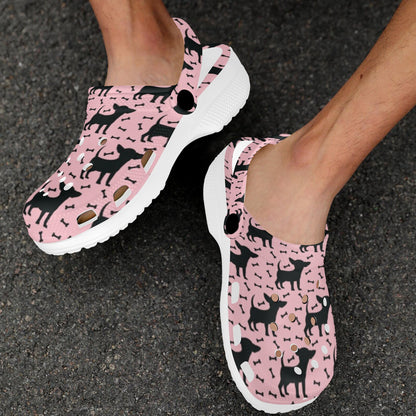 Chihuahua Pink Print Pattern Unisex Clogs Shoes