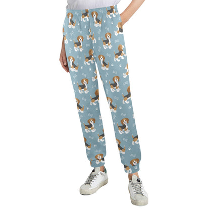 Beagle Pattern Print Design 02 Women's Casual Track Pants