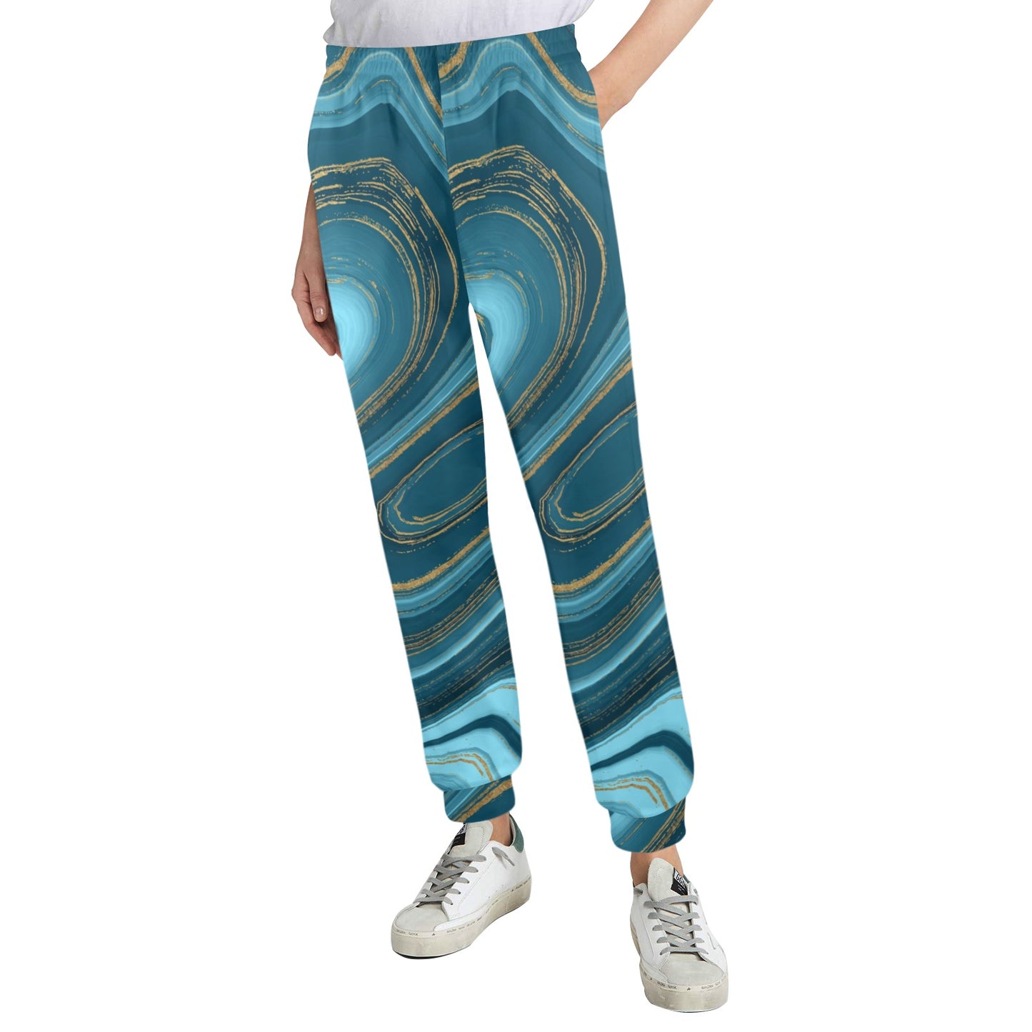 Liquid Pattern Print Design 04 Women's Casual Track Pants