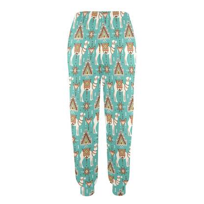 Camel ethnic Design Print Pattern JJ024 Women's Casual Track Pants