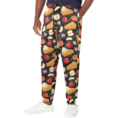 Apple Pie Pattern Print Design 01 Men's Casual Track Pants