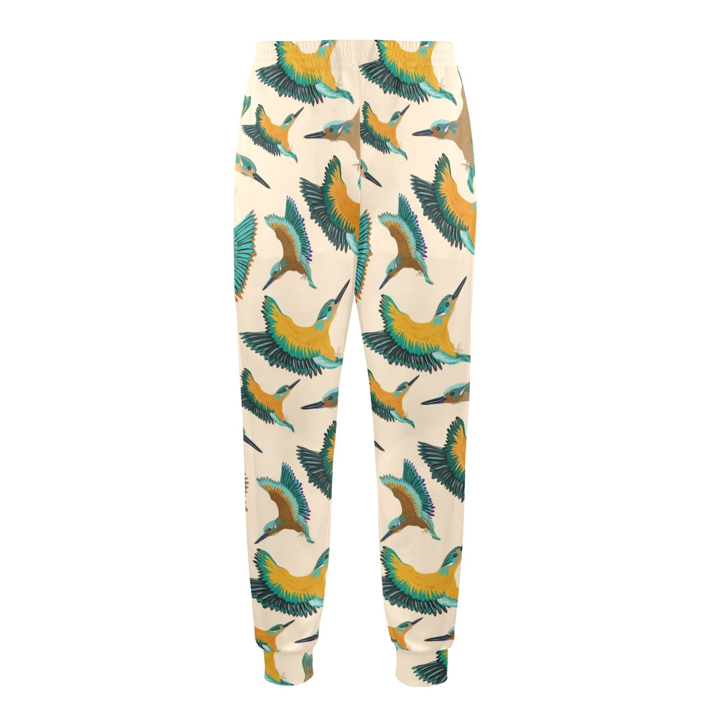 Kingfisher Pattern Print Design 02 Men's Casual Track Pants