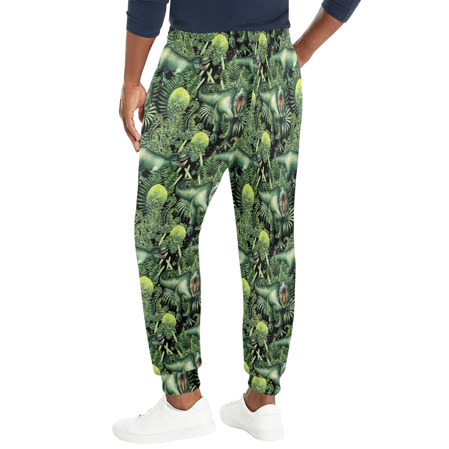 Dinosaur T Rex Print Pattern Men's Casual Track Pants