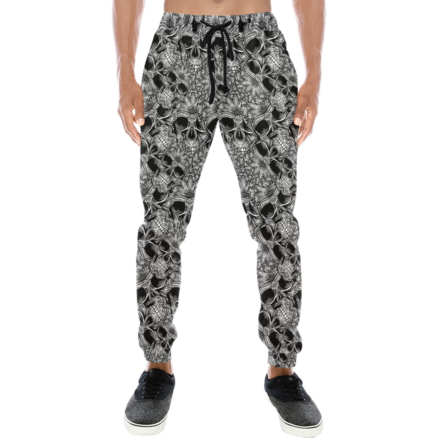 Skull Tattoo Design Print Men's Sweatpants
