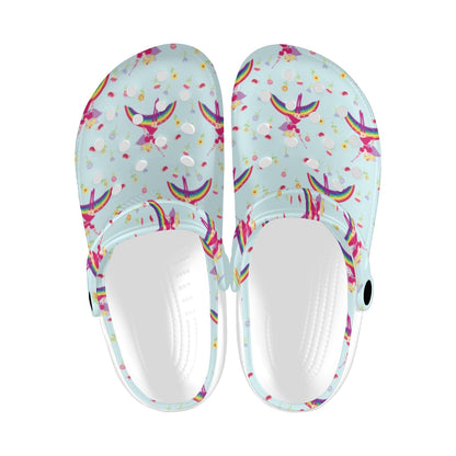 Fairy with Rainbow Print Pattern Unisex Clogs Shoes