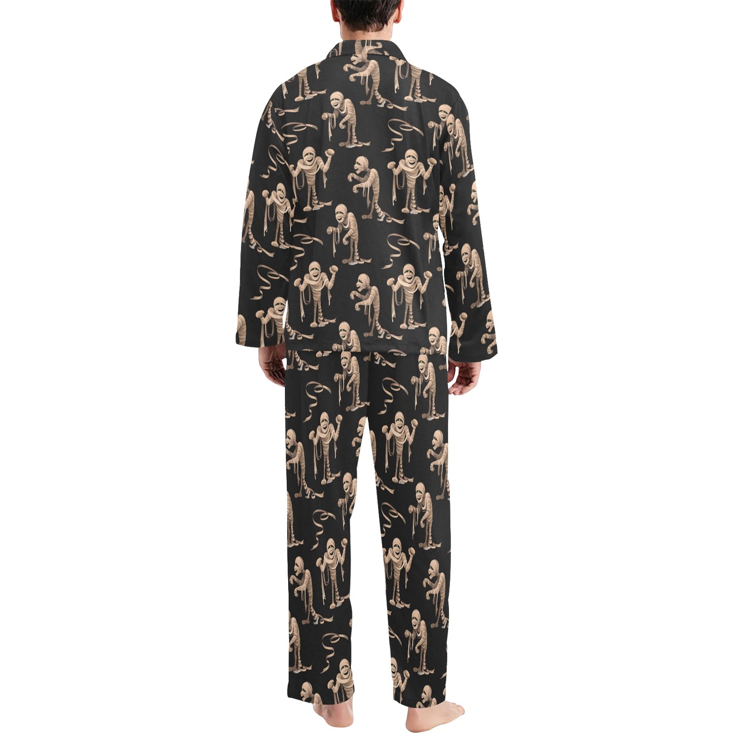 Mummy Print Design LKS302 Men's Long Pajama Set