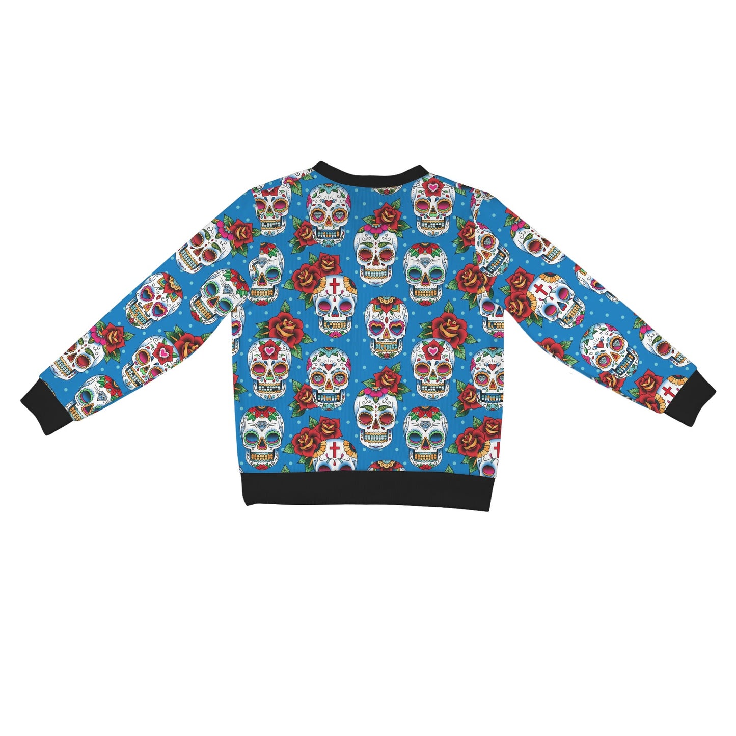 Sugar Skull Rose Pattern Women's Cardigan