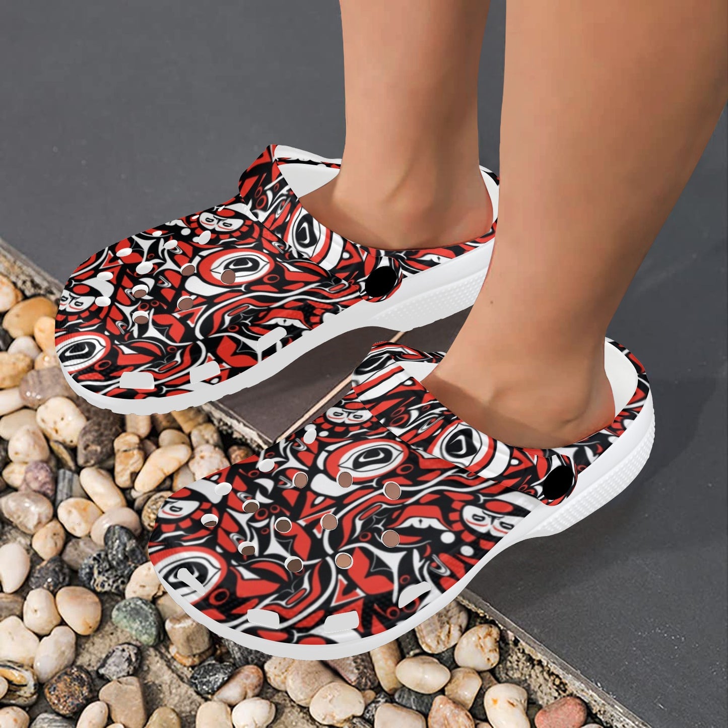 Native North American Themed Print Unisex Clogs Shoes