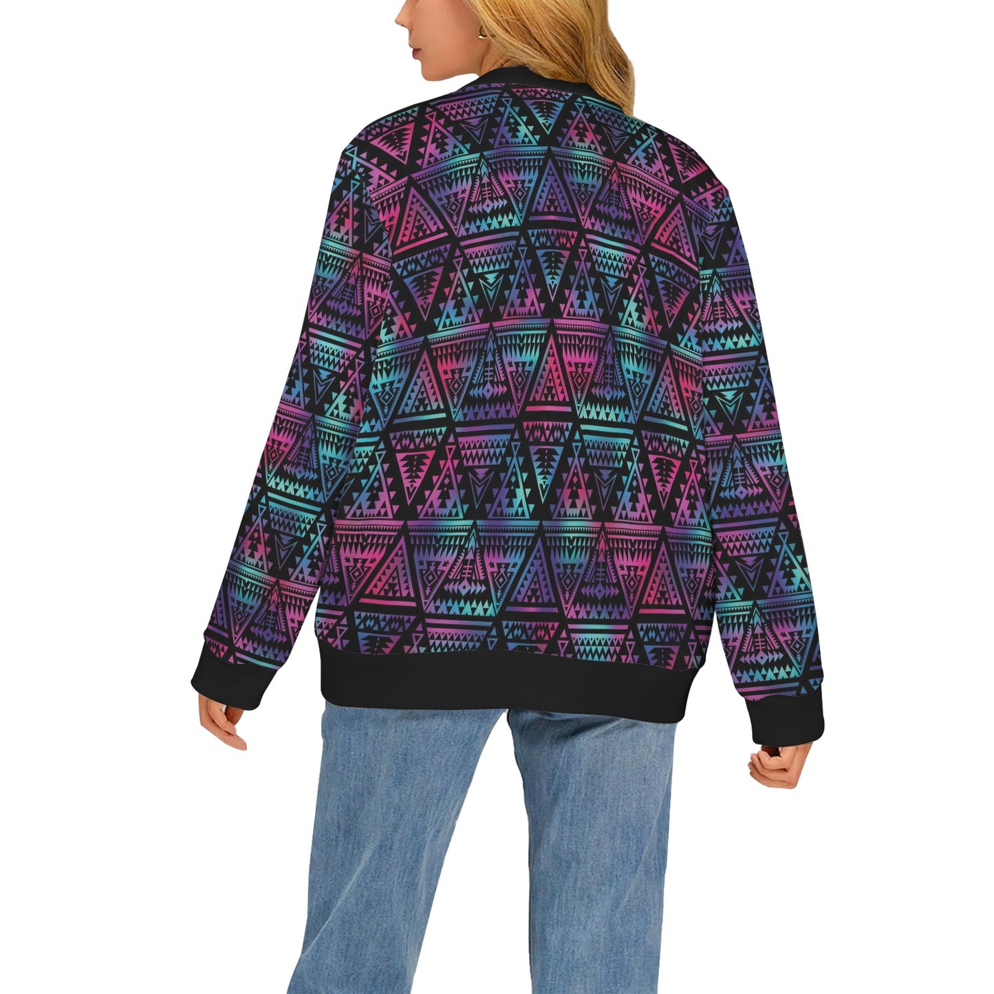 Tribal aztec Dark Multicolor Women's Cardigan