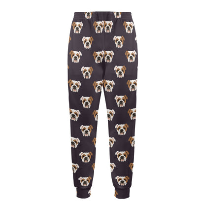 Bulldogs Pattern Print Design 03 Men's Casual Track Pants