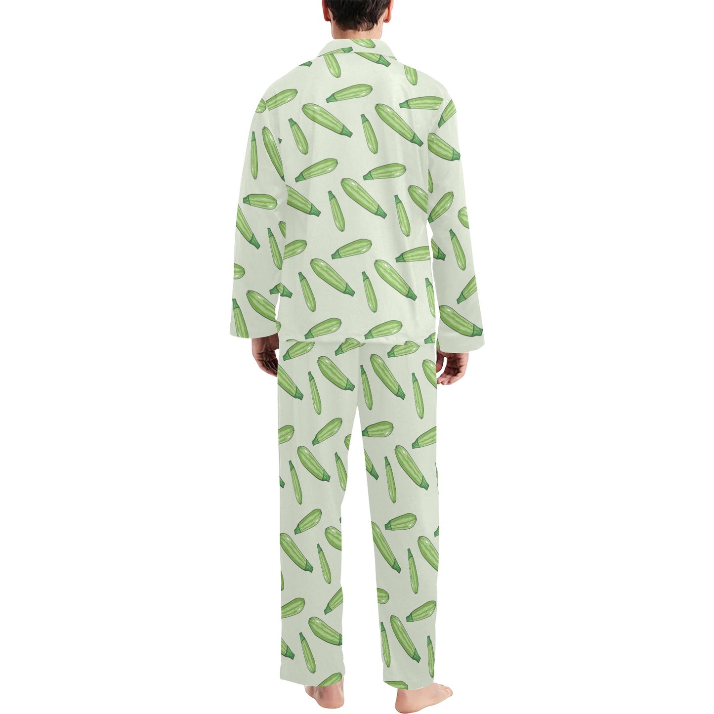 Zucchini Print Design LKS302 Men's Long Pajama Set