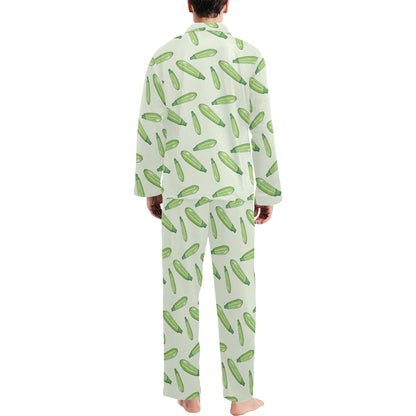 Zucchini Print Design LKS302 Men's Long Pajama Set