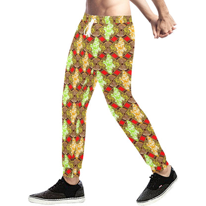 African Classic Print Pattern Men's Sweatpants
