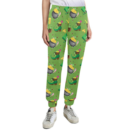 Shamrock Saint Patrick's Day Print Design LKS306 Women's Casual Track Pants