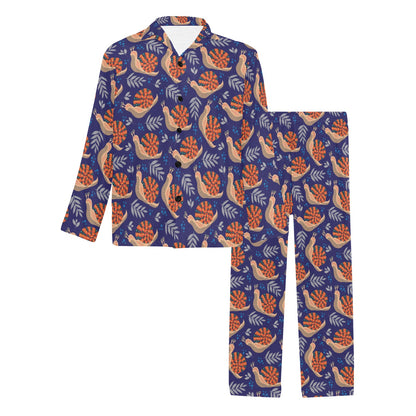 Snail Print Design LKS401 Men's Long Pajama Set
