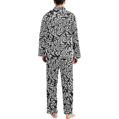 Tribal Pattern Print Design LKS302 Men's Long Pajama Set