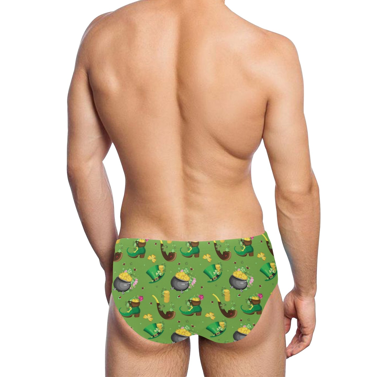 Shamrock Saint Patrick's Day Print Design LKS306 Men's Swimming Briefs