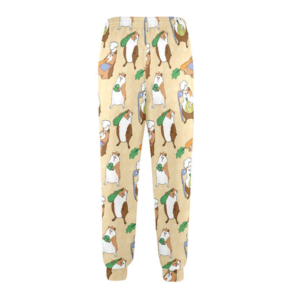 Guinea Pig Pattern Print Design 03 Men's Casual Track Pants