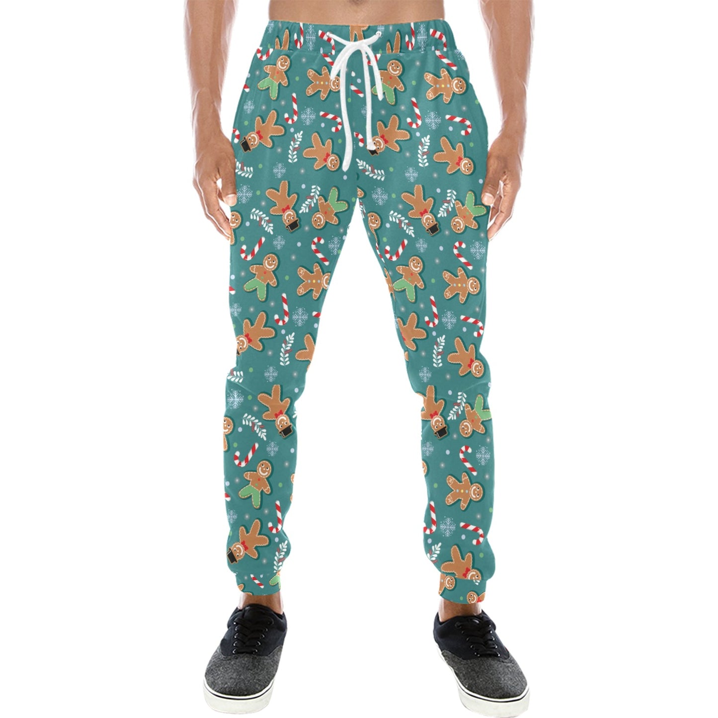 Gingerbread Pattern Print Design 05 Men's Sweatpants