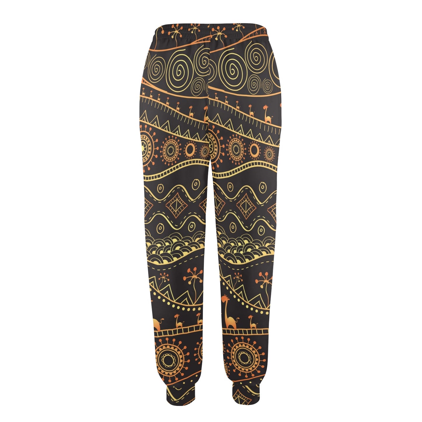 Gold African Design Women's Casual Track Pants