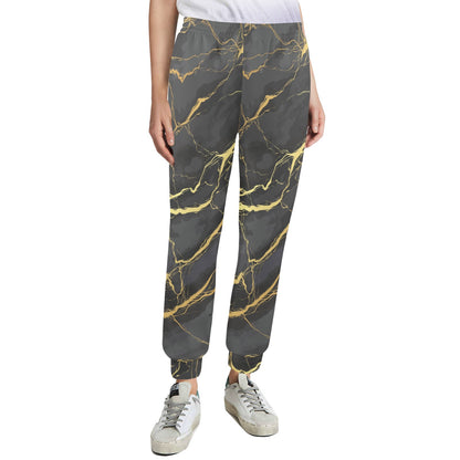 Marble Pattern Print Design 02 Women's Casual Track Pants