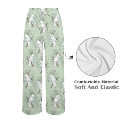 Cockatiel Pattern Print Design 01 Women's Wide Leg Lounge Pants