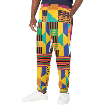 Kente Pattern Print Design 03 Men's Casual Track Pants