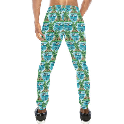 Palm Tree Hawaiian Themed Design Print Men's Sweatpants