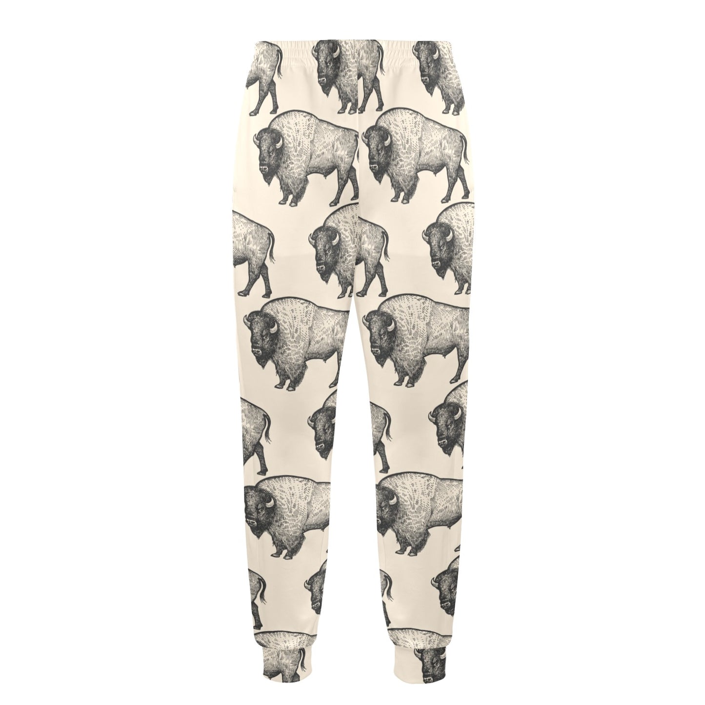 Bison Pattern Print Design 02 Men's Casual Track Pants