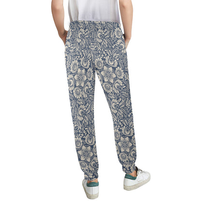 Elegant Floral Print Pattern Women's Casual Track Pants
