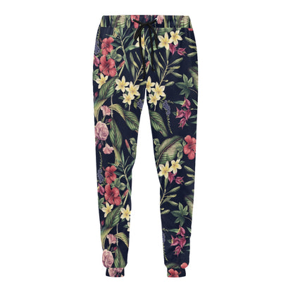 Tropical Flower Pattern Men's Sweatpants