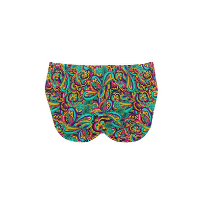 Psychedelic Trippy Floral Design Men's Swimming Briefs