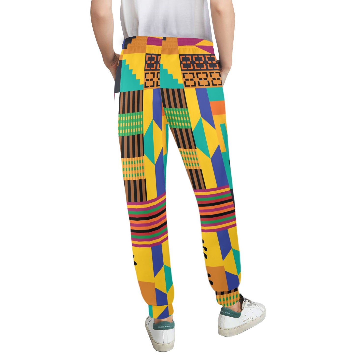 Kente Pattern Print Design 03 Women's Casual Track Pants