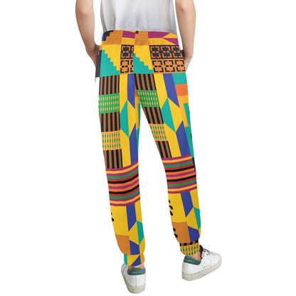 Kente Pattern Print Design 03 Women's Casual Track Pants