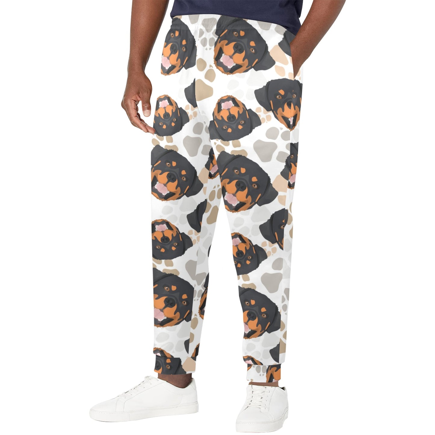 Rottweiler Pattern Print Design A03 Men's Casual Track Pants