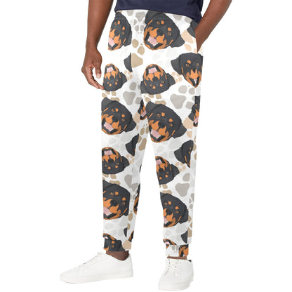 Rottweiler Pattern Print Design A03 Men's Casual Track Pants
