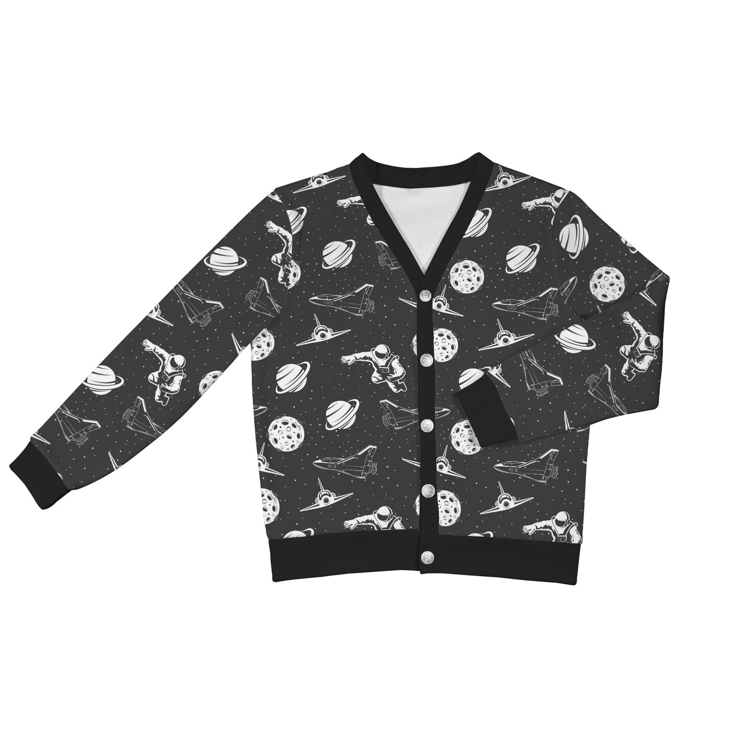 Space Astronauts Print Women's Cardigan
