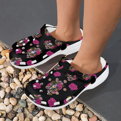 Day of the Dead Makeup Girl Unisex Clogs Shoes