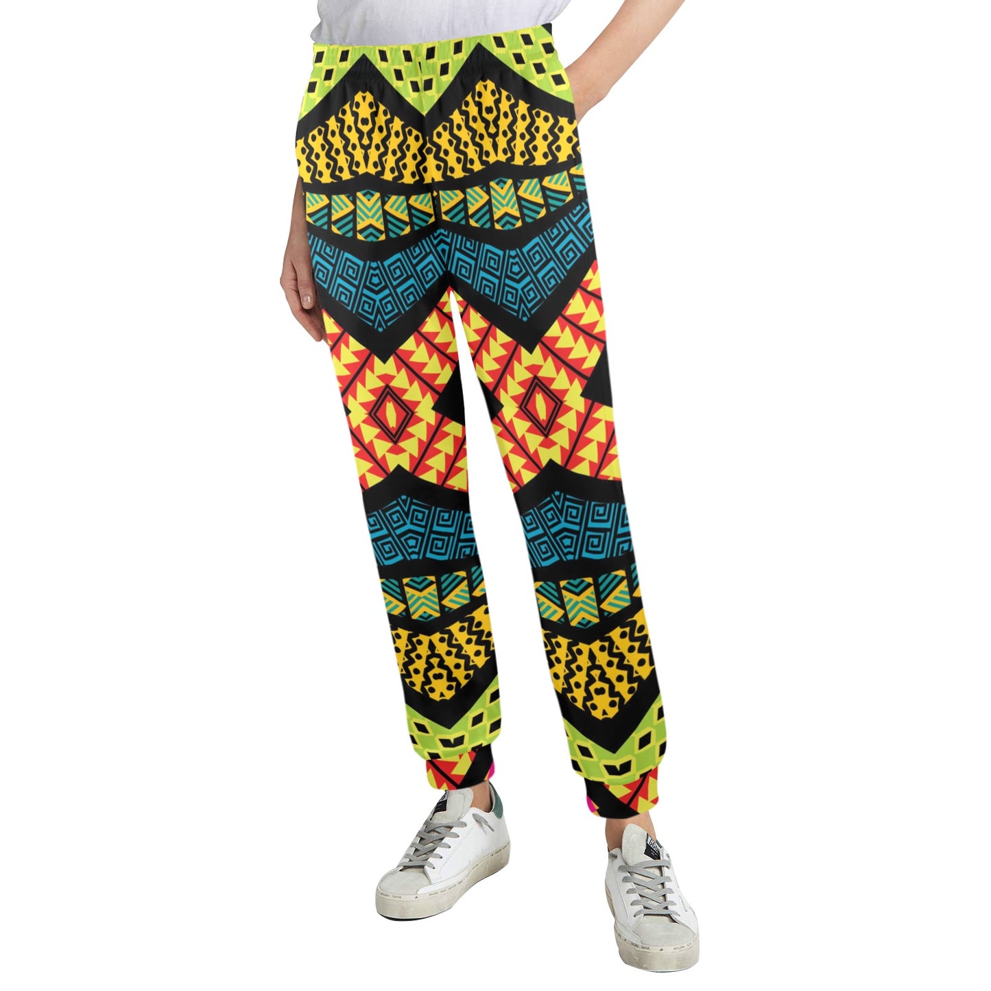 Kaleidoscope Pattern Print Design 05 Women's Casual Track Pants