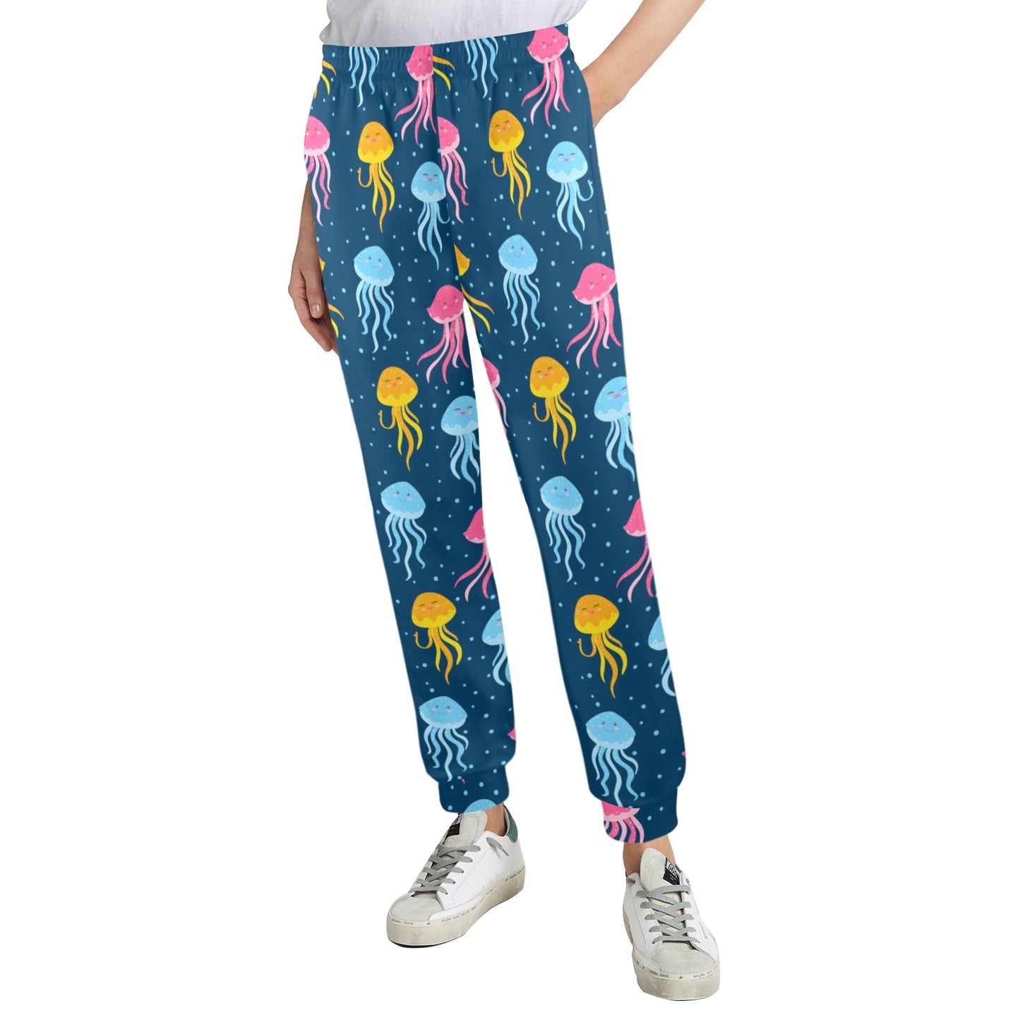 Jellyfish Pattern Print Design 04 Women's Casual Track Pants