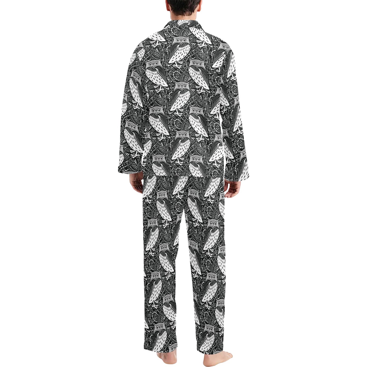 Tribal Pattern Print Design LKS308 Men's Long Pajama Set