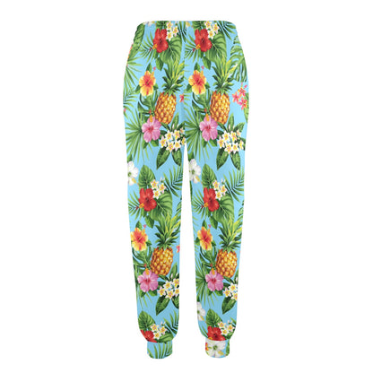 Pineapple Hawaiian flower Tropical Women's Casual Track Pants