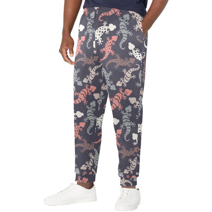 Gecko Pattern Print Design 02 Men's Casual Track Pants