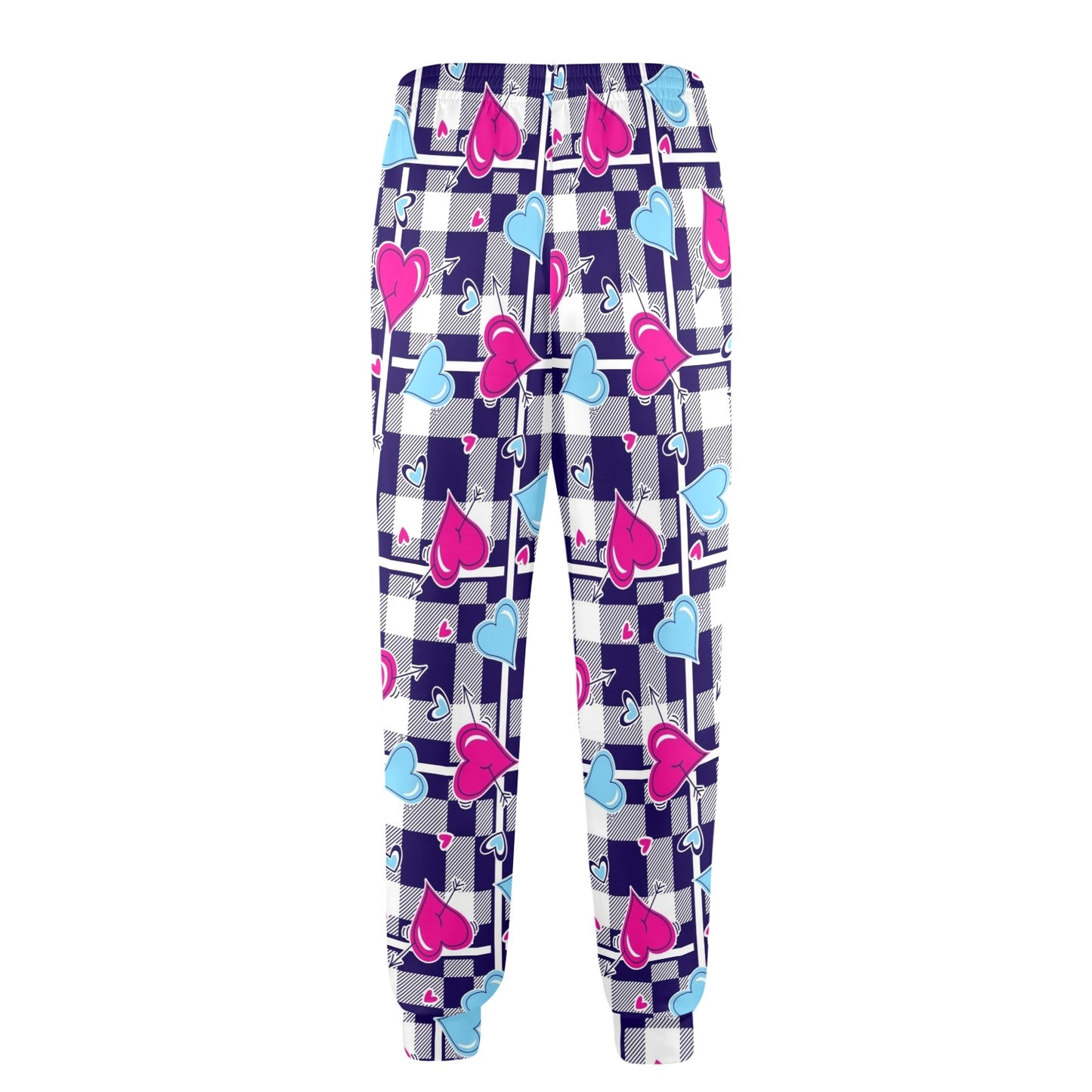 Heart Design Print Pattern JJ0335 Men's Casual Track Pants