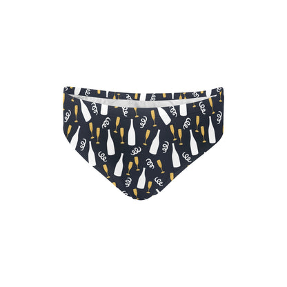 Champagne Pattern Print Design 01 Men's Swimming Briefs