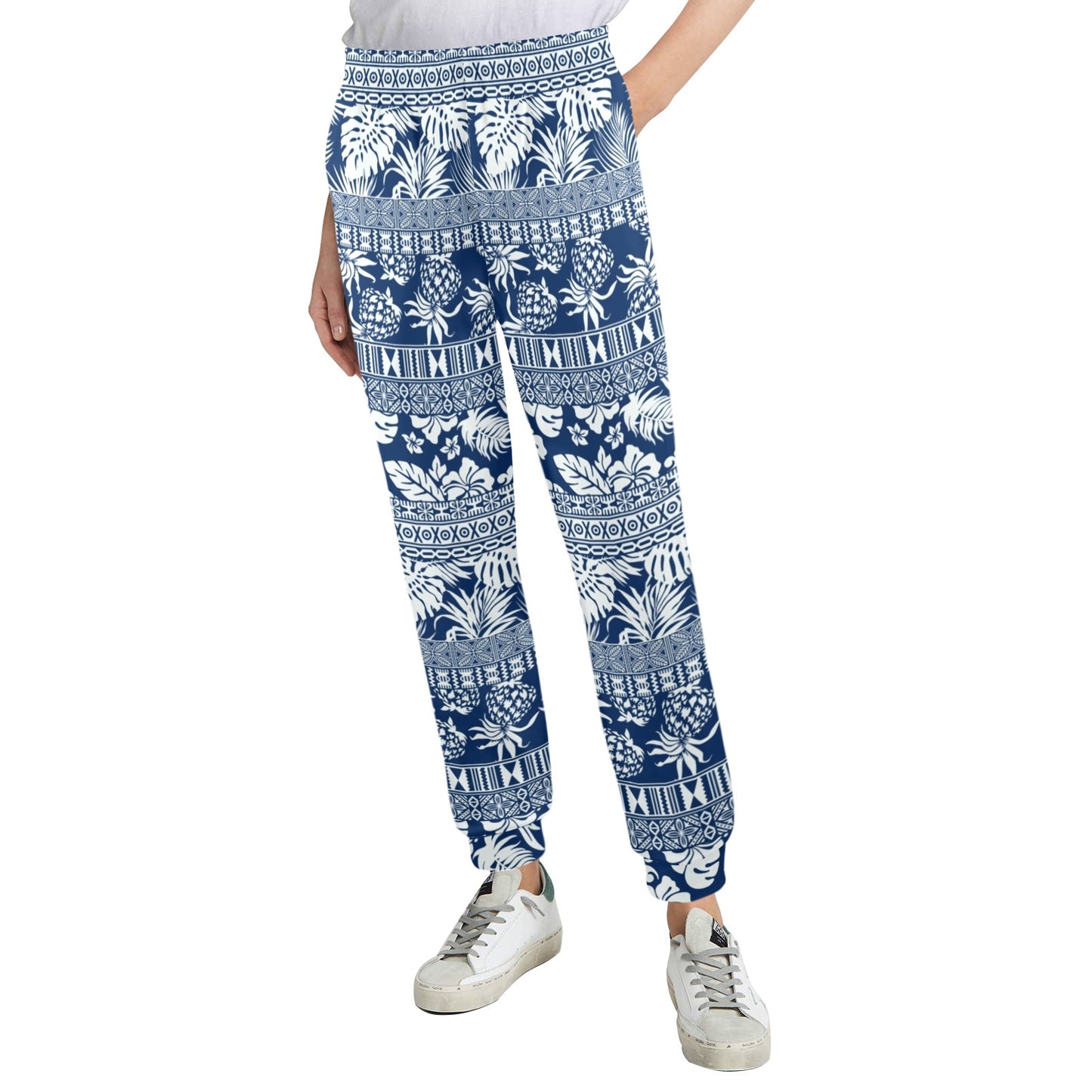 Hawaiian Themed Pattern Print Design H020 Women's Casual Track Pants