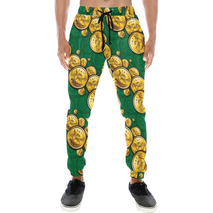Bitcoin Pattern Print Design DO02 Men's Sweatpants