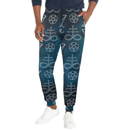 Pentagram Pattern Print Design A03 Men's Casual Track Pants