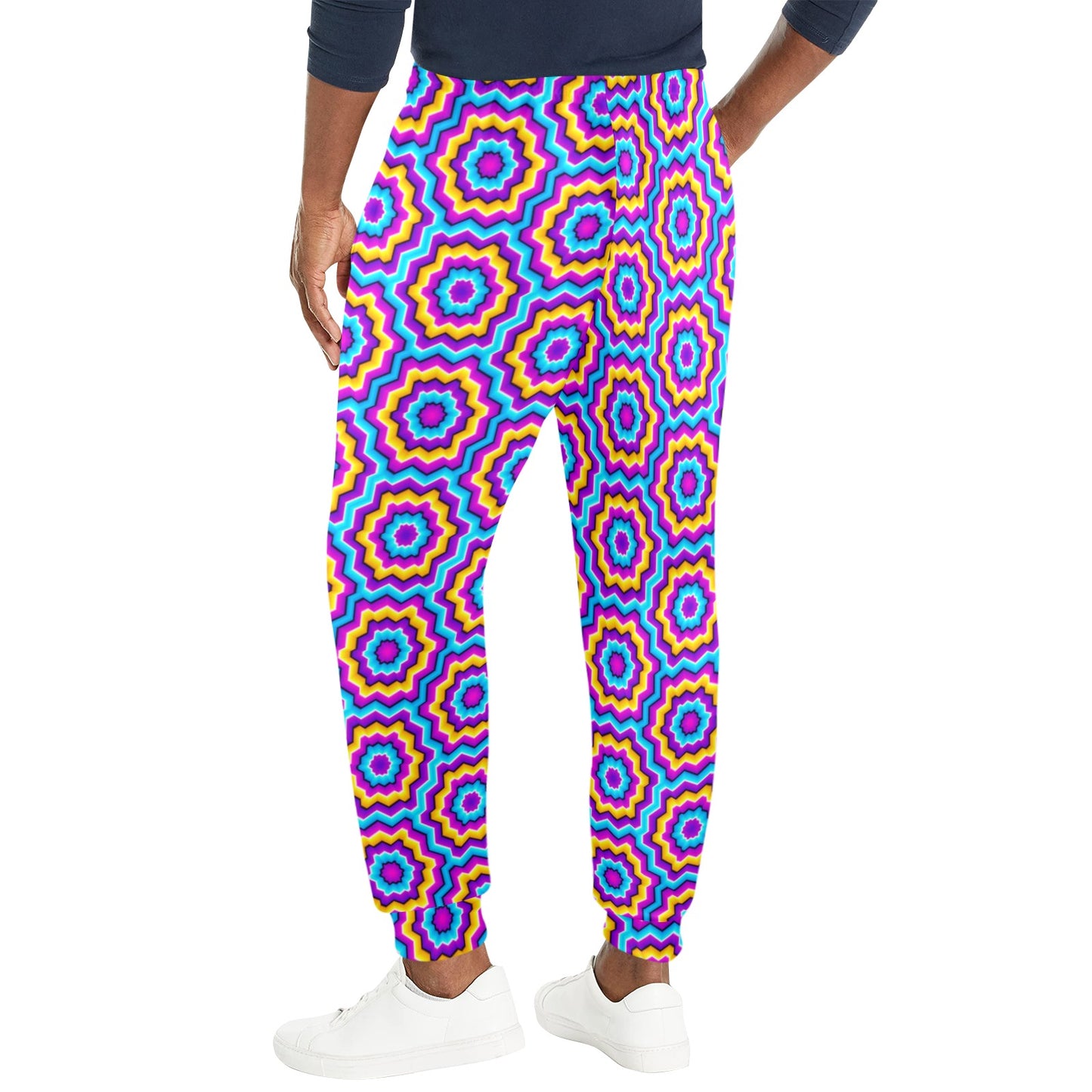 Optical illusion Techno Movement Men's Casual Track Pants