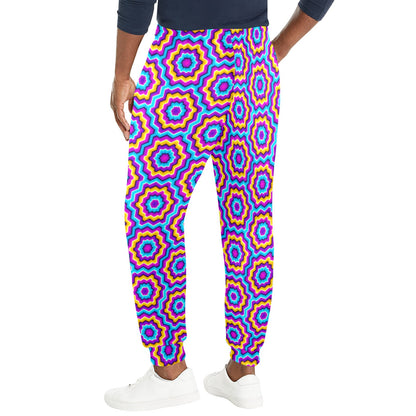 Optical illusion Techno Movement Men's Casual Track Pants